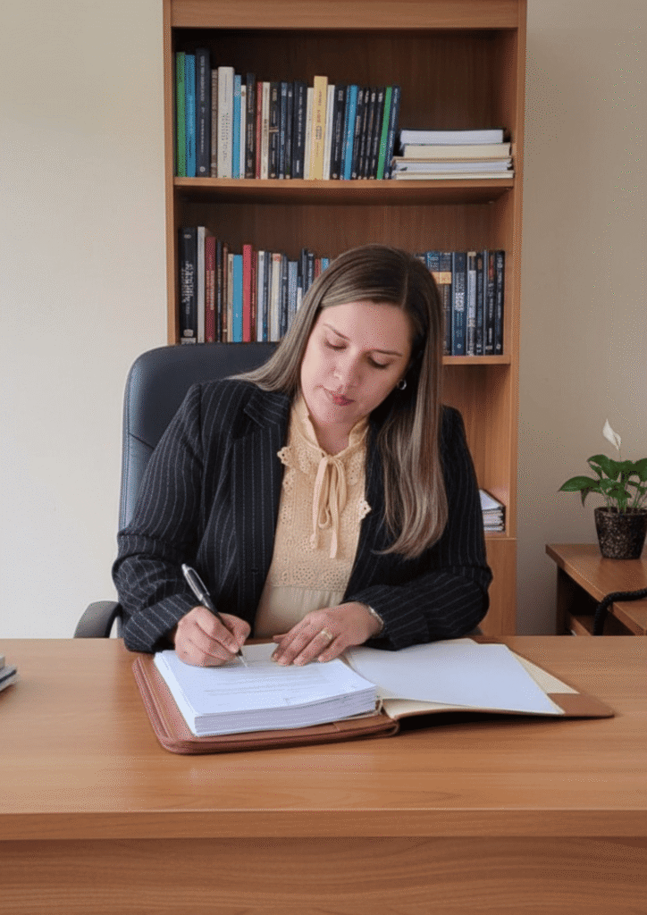 Licda Abogada Berenice Salas en la oficina en Costa Rica