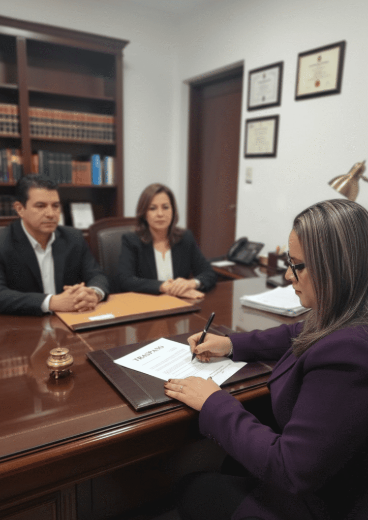 Licda Abogada Berenice Salas con clientes en Costa Rica.